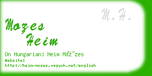 mozes heim business card